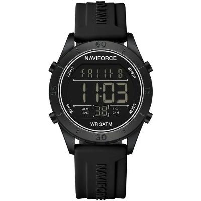 Relógio Feminino Esportivo Tela Lcd Digital Pulseira Silicone Impermeavel 3atm Preto