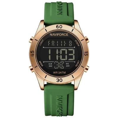Relógio Feminino Esportivo Tela Lcd Digital Pulseira Silicone Impermeavel 3atm Verde