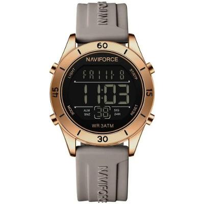 Relógio Feminino Esportivo Tela Lcd Digital Pulseira Silicone Impermeavel 3atm Marrom