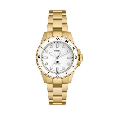 Relógio Fossil Feminino Blue Dourado - Es5350-1dn Es5350-1dn