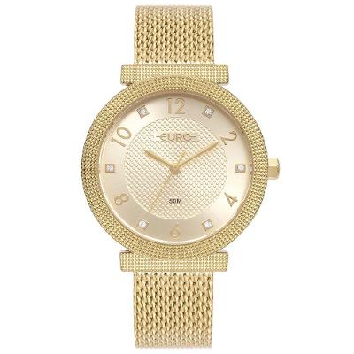 Relógio Euro Feminino Glitz Dourado - Eu2036yuo-4d Eu2036yuo-4d