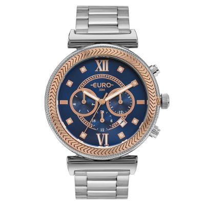 Relógio Euro Feminino Big Case Bicolor - Eujp25aw-4k Eujp25aw-4k