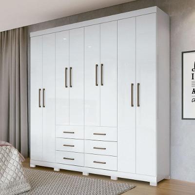 Guarda Roupa Casal 8 p Liverpool Santos Andirá Branco Branco