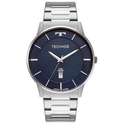 Relógio Technos Masculino Slim Prata - Gm10yq-1a Gm10yq-1a
