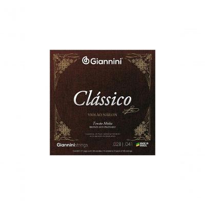 Encordoamento Para Violão Nylon 65-35 Tensão Média Bronze Prateado Genwpm
