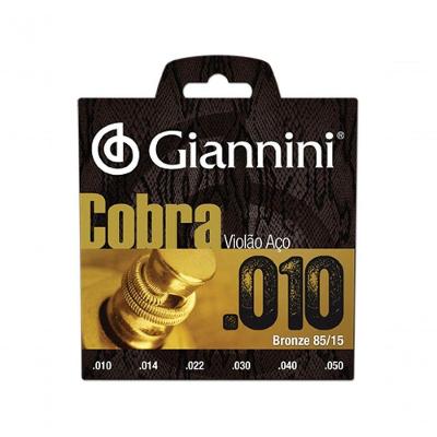 Corda Para Violao Giannini Geefle Bronze Cobra 85-15 0,010