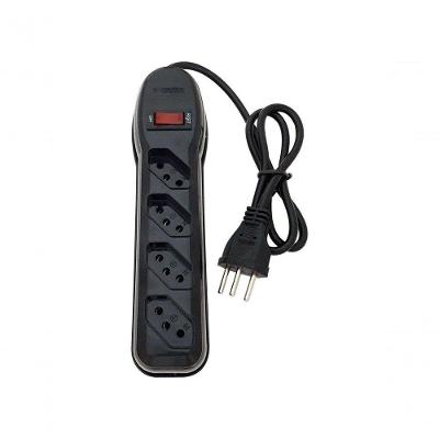 Filtro De Linha Circuit Breaker 4 Tomadas Pp 3x0,75 1m Preto