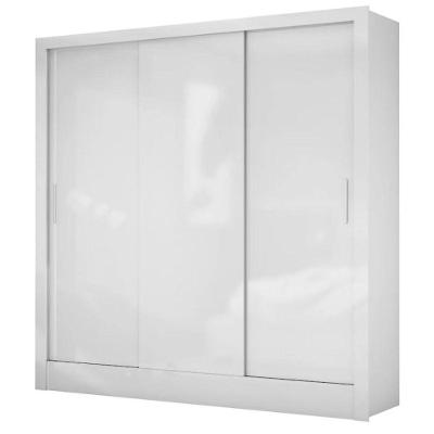 Guarda Roupa Casal Dubai 3 Portas de Correr e 3 Gvtas Branco