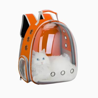Mochila Pet Laranja Panorâmica Astronauta Cachorro Gato Cão