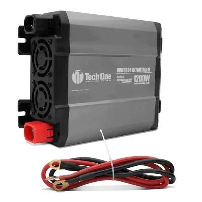 Inversor De Voltagem Techone Line 1200w Pico 600w Nominal 12v-110v