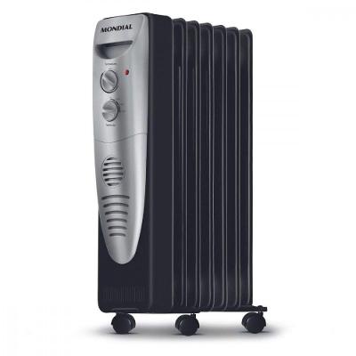 Aquecedor A óleo Mondial A-06 Preto Com Prata 110V