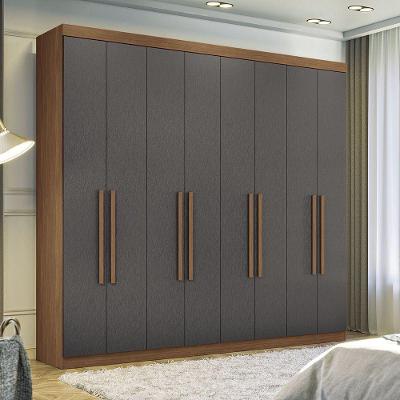 Guarda Roupa 8 Portas E 4 Gavetas Master New Santos Andirá Jatoba/grafitte