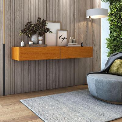 Aparador Buffet Suspenso 110cm Em Mdf Sala Hall De Entrada Naturale
