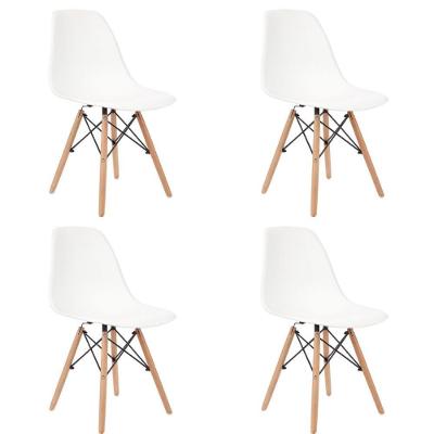 Kit 4 Cadeiras De Design Charles Eames - Branco