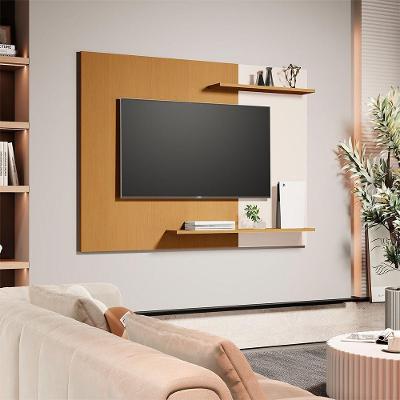 Painel Sala Suspenso Para Tv Até 55 Polegadas Menfis Nature Off White