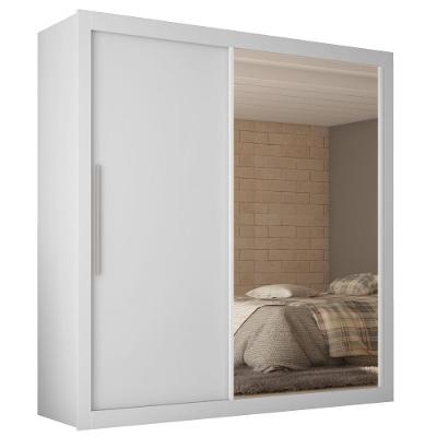 Guarda Roupas 2 Portas Solteiro Real Branco Acetinado Branco-acetinado