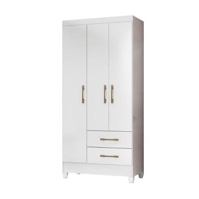 Guarda Roupa Solteiro 3 Portas E 2 Gavetas Lima Moval Branco