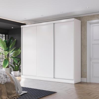 Guarda-roupa Casal 100% Mdf Kappesberg 3 Portas De Correr 8 Gavetas Branco