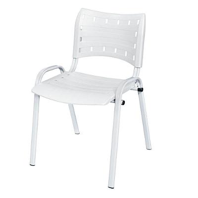 Cadeira Iso Base Branco Igreja, Escola, Escritório - Branco Kit 1 Peça
