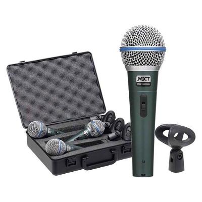 Kit 03 Microfone Mxt Dinamico Pro Bt-58a Metal Com...