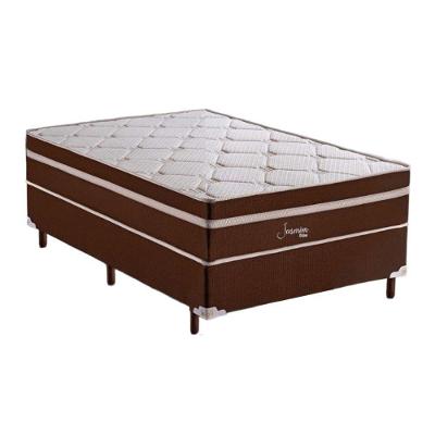 Conjunto Colchão Box Solteiro Molas Ensacadas Jasmim Polar