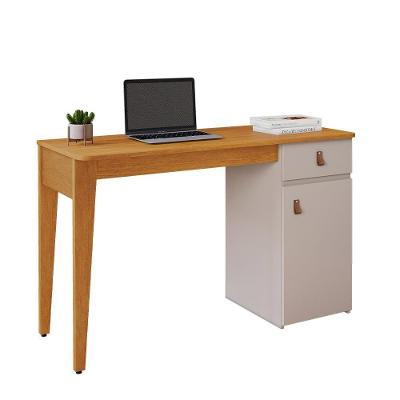 Mesa Escrivaninha Helô Com 1 Porta 1 Gaveta Jcm Cinamono Off White