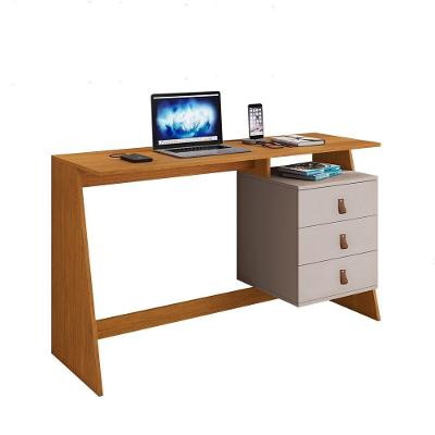 Mesa Escrivaninha Gaby Com 3 Gavetas Jcm Cinamono Off White