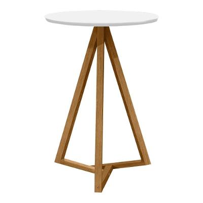Mesa Lateral Sala De Estar Classic Branco Nature Tebar Branco Nature