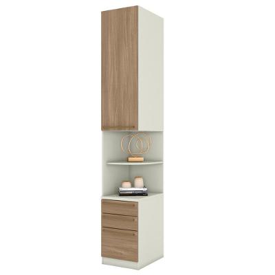 Mesa Cabeceira Modulado 1 Porta 241x40 Cm Seletto Areia Jequitiba Henn Areia Jequitiba