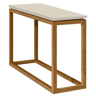 Mesa De Apoio Sala De Estar Supreme 90 Cm Off White Nature Tebar Off White Nature
