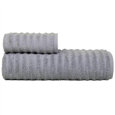 Jogo De Toalhas Fio Penteado Gigante 2 Peças - Soft - Prata