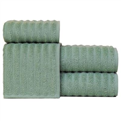 Jogo De Toalhas Fio Penteado Gigante 4 Peças - Soft - Verde