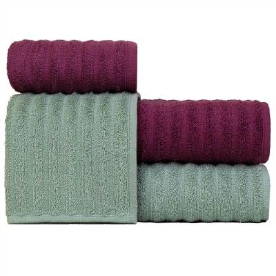 Jogo De Toalha Gigante Fio Penteado - 6 Banhão E 3 Rosto - Soft - Cores Masculinas