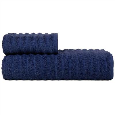 Jogo De Toalhas Fio Penteado Gigante 2 Peças - Soft - Azul Naval