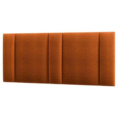 Cabeceira Modulada Queen 160 Cm Com Led Boucle Terracota Milani Store Terracota