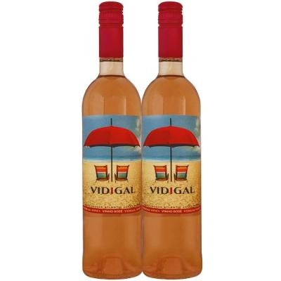 Kit 2 Garrafas Vinho Verde Chapéu De Praia Rose 750ml