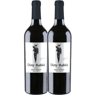 Kit 2 Garrafas Vinho Tinto Dirty Rabbit Petit Verdot 750ml
