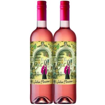 Kit 2 Garrafas Vinho Rose Julia Florista 750ml