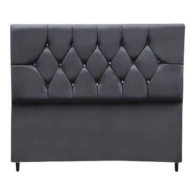 Cabeceira Estofada Cama Box Casal 140 Cm Suede Ayla cinza Escuro