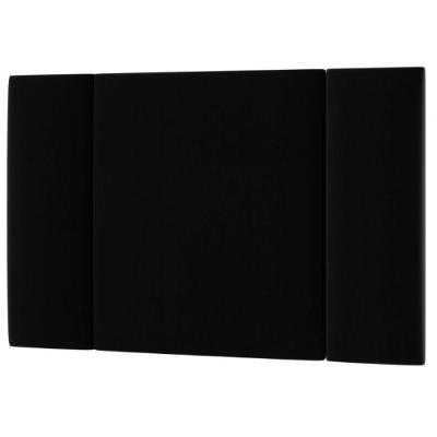 Cabeceira Estofada Iluminação Led Glow Cama Solteiro 90 Cm veludo Preto