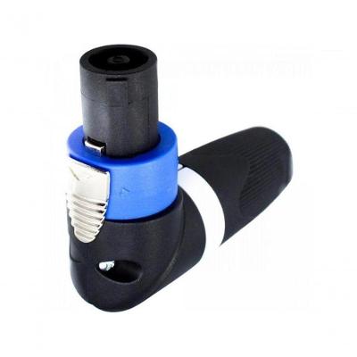 Conector Speakon 90° 4 Polos Pgsp0005 Preto-azul Storm