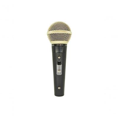 Microfone Dinamico Profissional Leson Sm58 Plus Preto