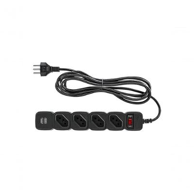 Protetor Eletronico Intelbras Epe204 4 Tomadas 2 Usb Preto