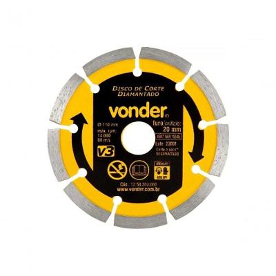 Disco Diamantado Vonder V3 Furo 20 110mm