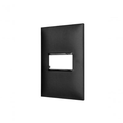 Placa 1 Posto 4x2 Preta 618501pt