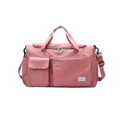 Bolsa De Academia Rosa Forrada Divisões E Bolsos Externos