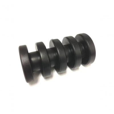 Roldana Plastica 4 Ranhuras Preta