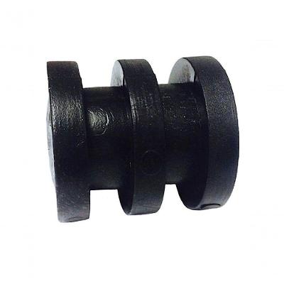 Roldana Plastica 2 Ranhuras Preta