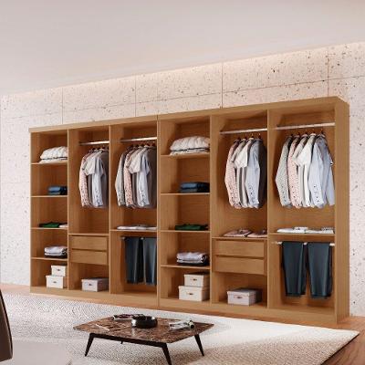 Closet Casal Hera Premium 4 Gavetas 10 Prateleiras Rufato Imbuia