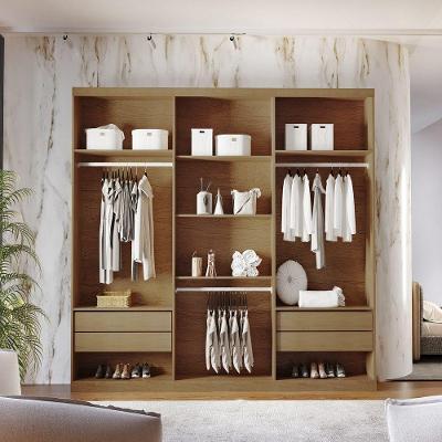 Closet Casal Encanto 4 Gavetas 5 Prateleiras Mdf Rufato Imbuia